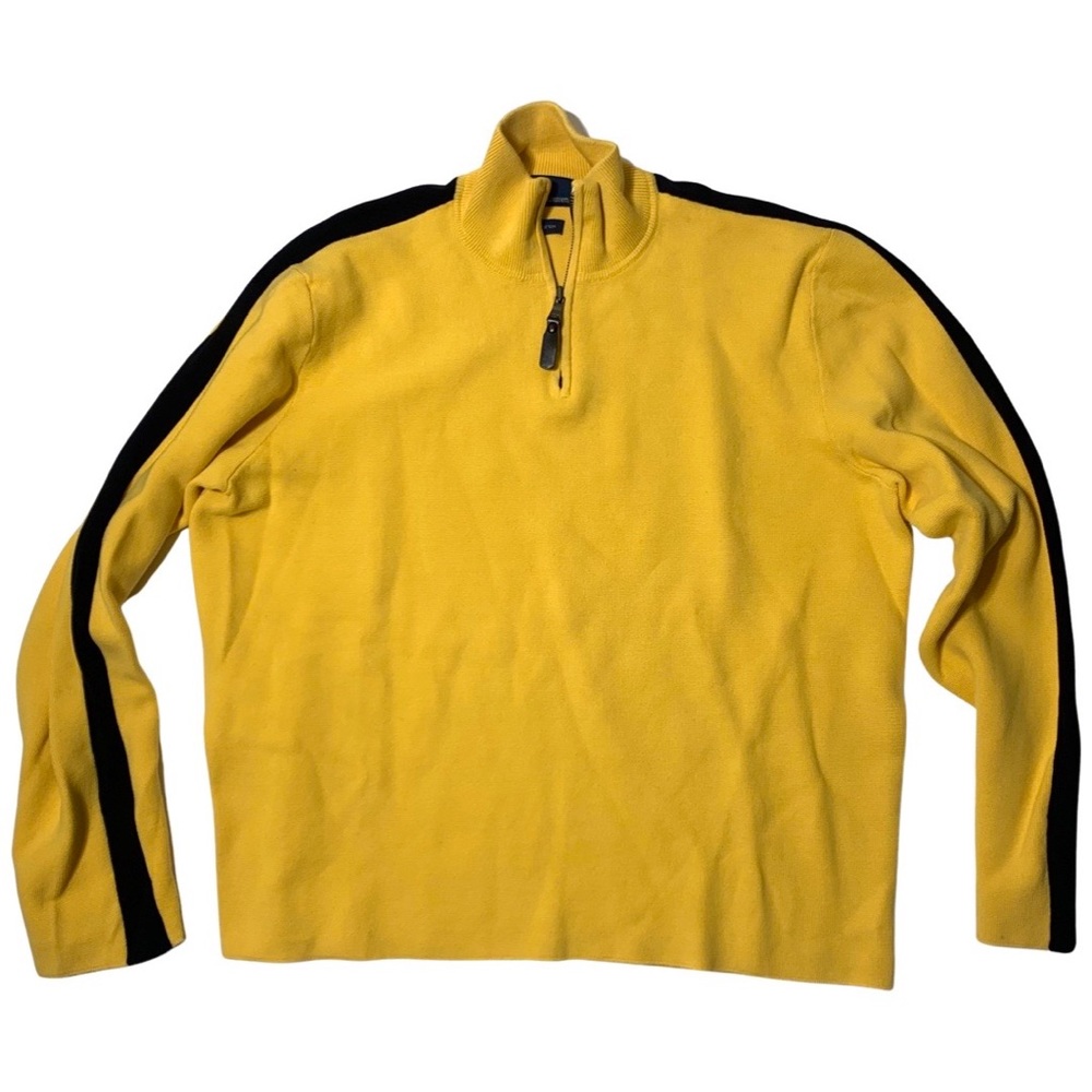 Polo By Ralph Lauren Vintage Yellow Stripes Sweater Mens Size XL